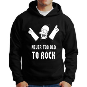 Moletom Simpsons Never Too Old To Rock