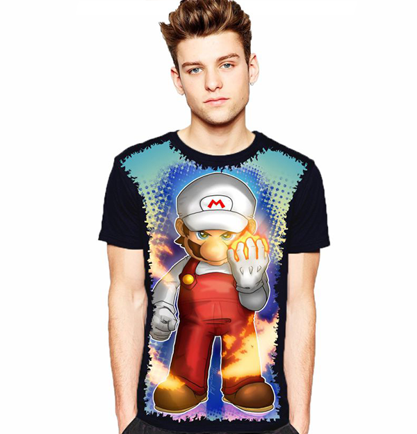 Camiseta Masculina Jogo Super Mario World Estampa Hd Md04