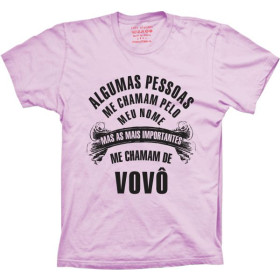  Camiseta Vô - Rosa - Tamanho G3 - Plus Size