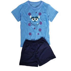 Pijama Monstros SA - Brilha no Escuro - Azul