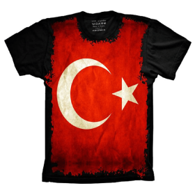 Camiseta Bandeira Da Turquia