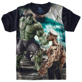 Camiseta Hulk x Popeye 