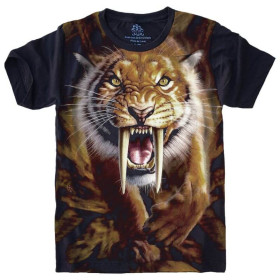 Camiseta Tigre Dente de Sabre Felino