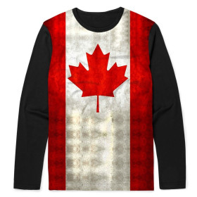 Manga Longa Bandeira Do Canada