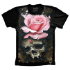 Camiseta Skull Caveira Flor Rose