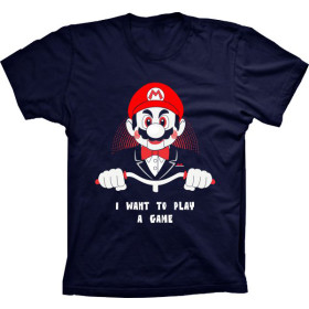 Camiseta Mario I Want to Play a Game