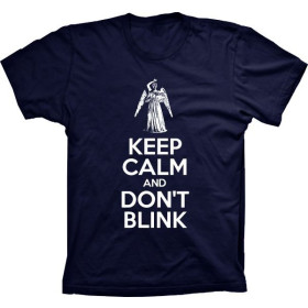 Camiseta Doctor Who Keep Calm and Dont Blink BABY LOOK -Tamanho PP [Última Peça - Liquidação]