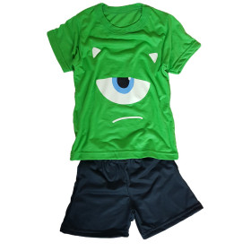 Pijama Monstros SA - Brilha no Escuro - Verde